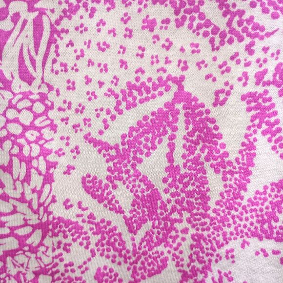 Lilly Pulitzer Lela Henley Tank Dress Large Wild Fuchsia Swipe Right Sleeveless - Picture 8 of 8